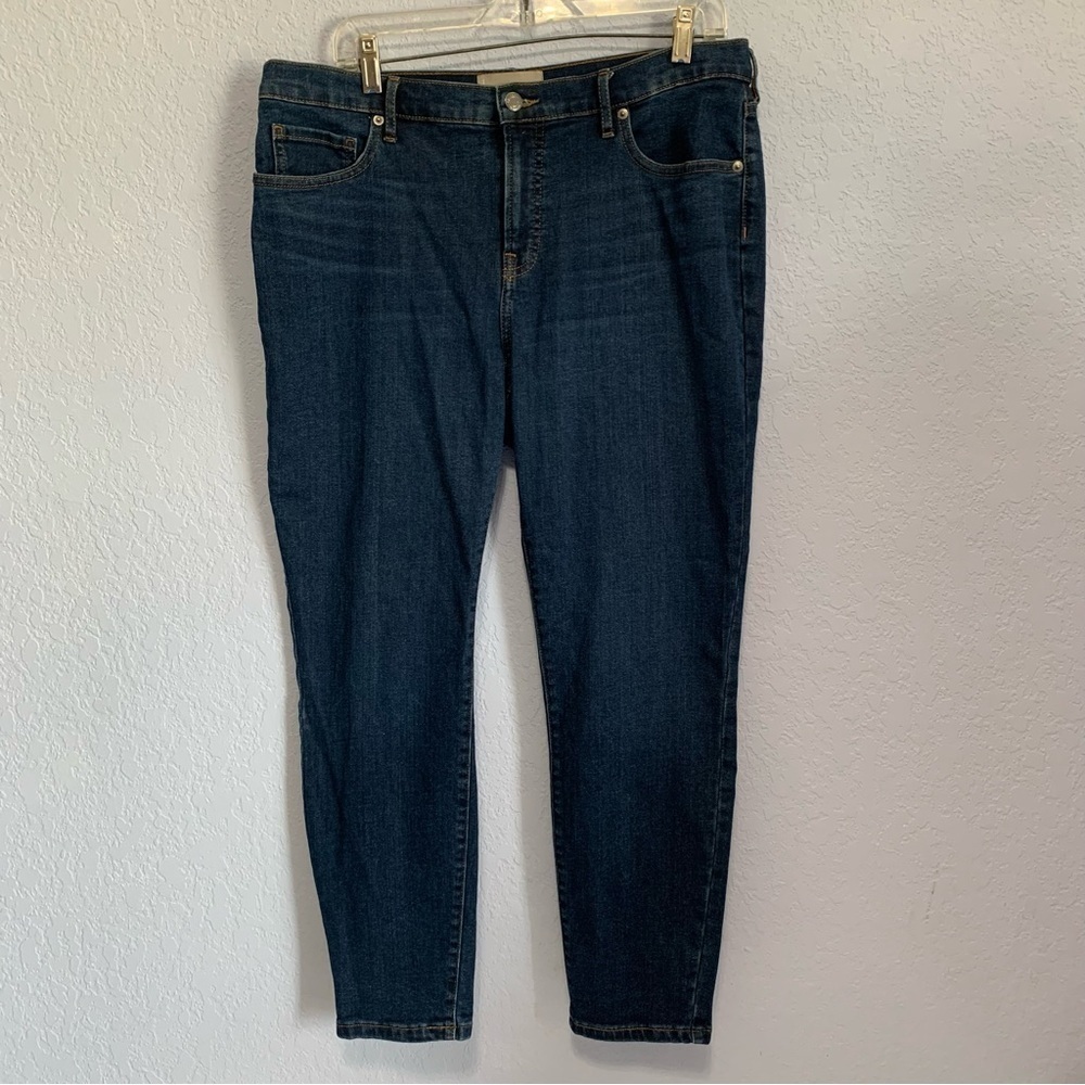 Everlane Women 33 Ankle Mid Rise Stretch Blue Jeans